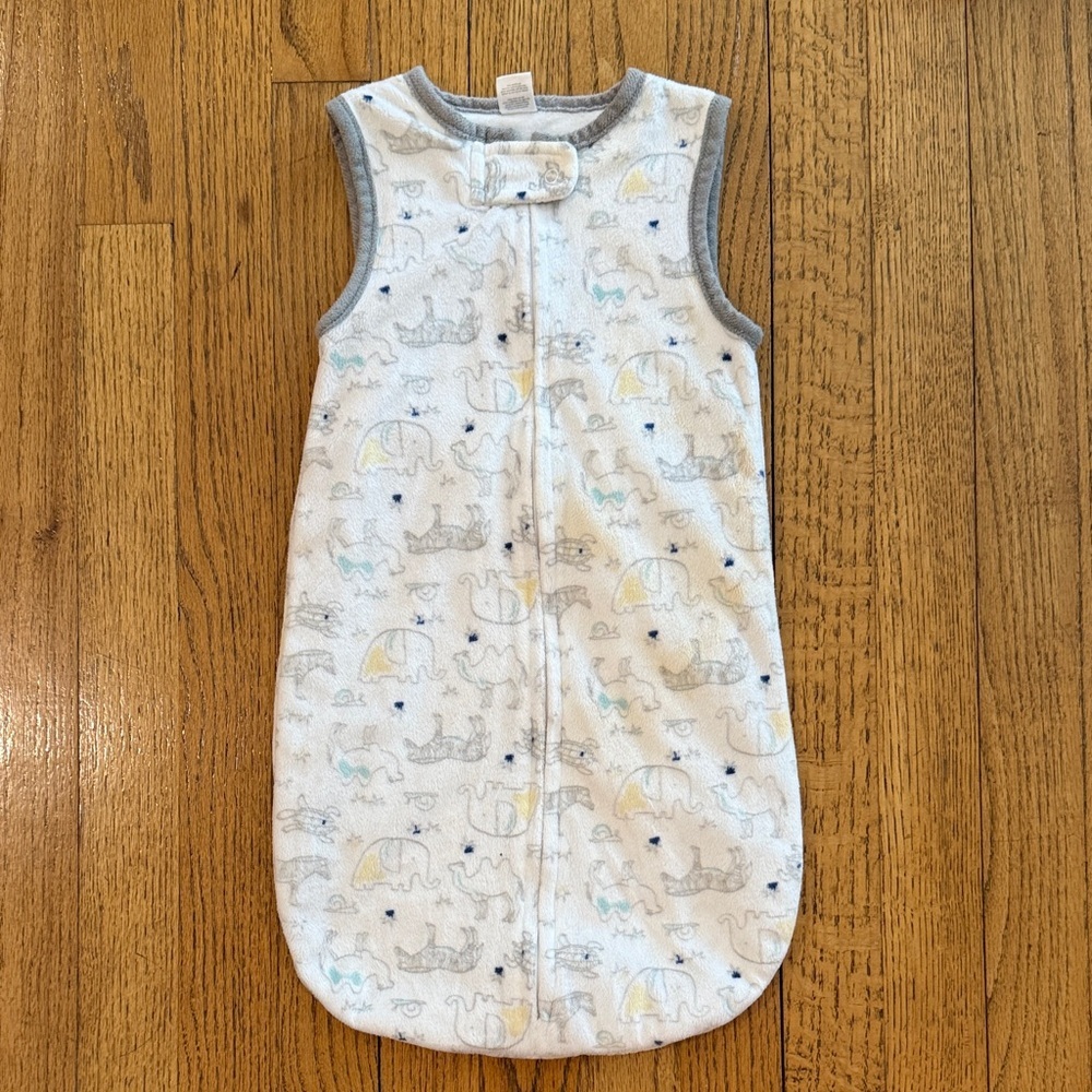 Modern Baby Adorable Elephant Animal Print Kids Sleep Sack 3-6 months EUC